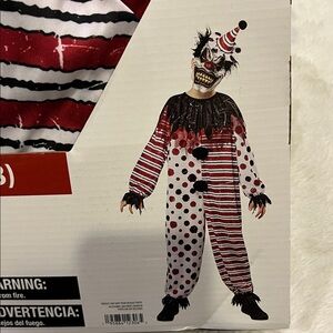 Creepy clown costume kids size medium 8